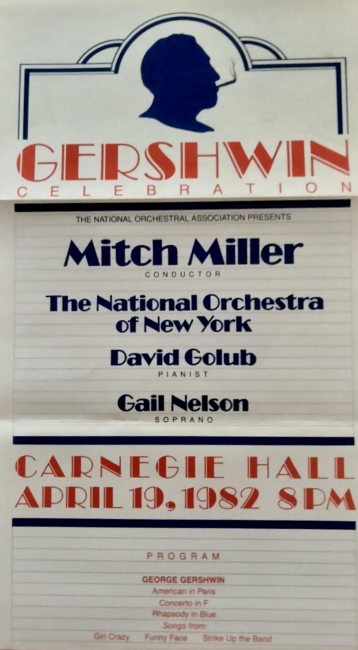 Gail Debuts at Carnegie Hall 1982