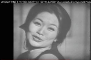 Screenshot: "Show Street" Starring Phyllis Diller: Virginia Wing in "GOTTA DANCE!" and "I WONT DANCE" choreographed by Wakefield Poole (1965).