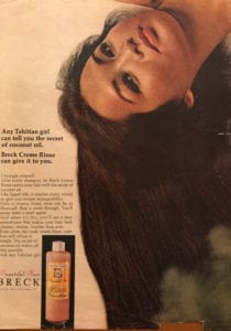 (1962-68) Virginia Wing in an advertisement for Breck Creme Rinse.