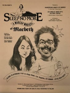 (1984) Virginia Wing and Felton Perry in Inner City Cultural Center's production of SLEEP NO MORE.