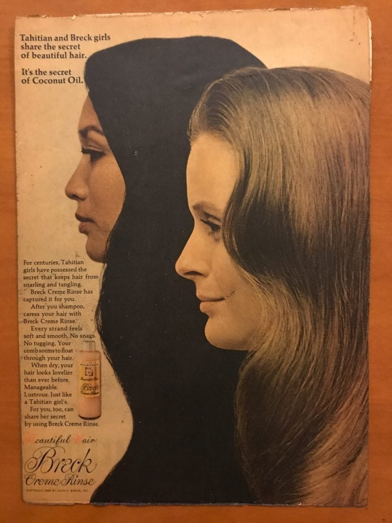 Virginia Wing in an advertisement for Breck Shampoo.