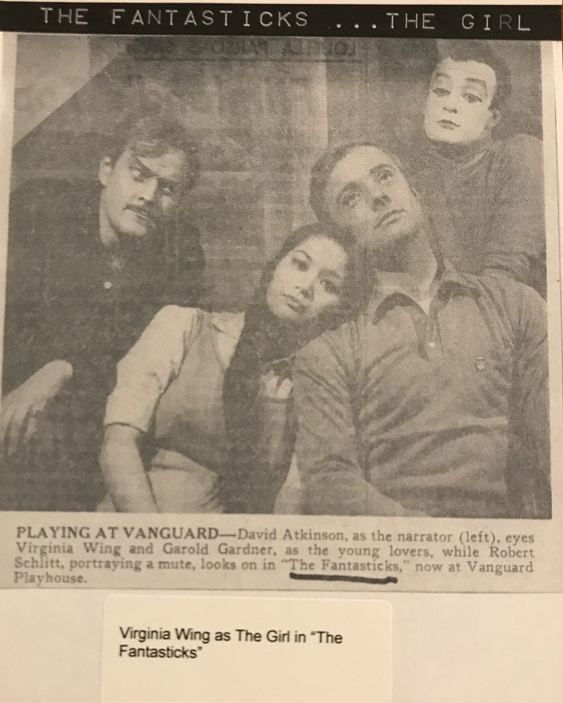 David Atkinson, Virginia Wing, Garold Gardner and ??? in The Fantasticks, Detroit, Michigan, (date)
